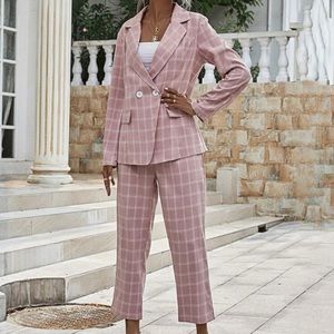 NEW Pink grid blazer and pants